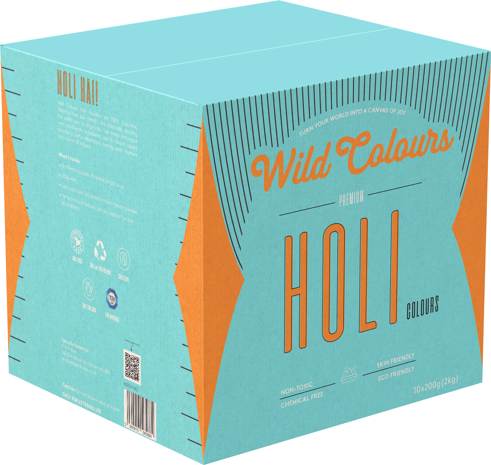 Holi Color 200g (Pack of 10) x 6pcs