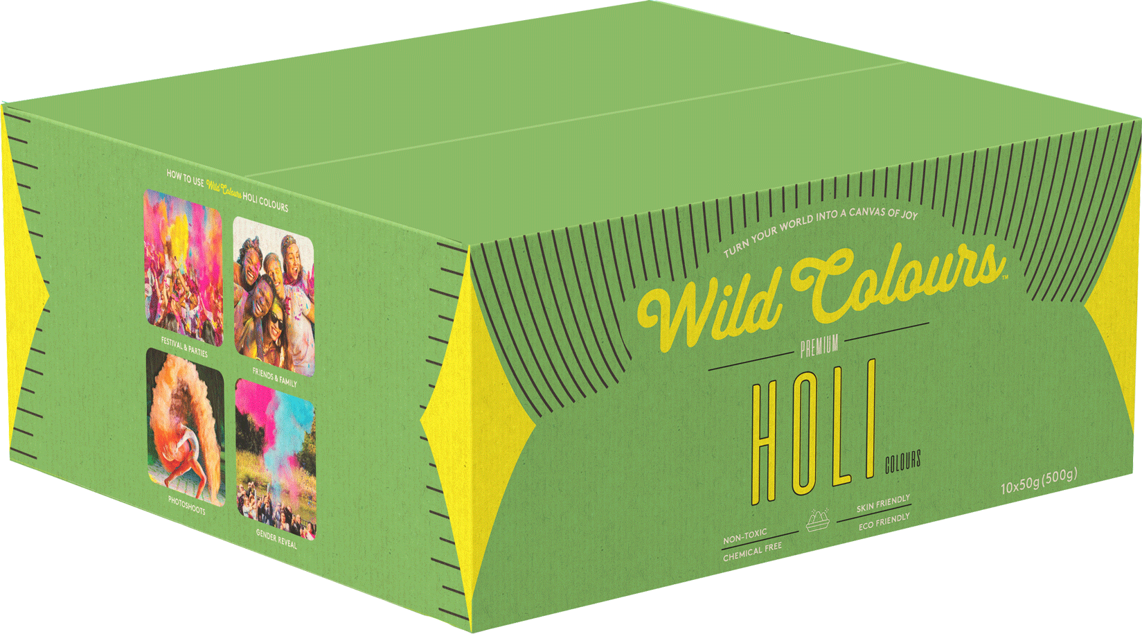 Holi Color 50g (Pack Of 10) x 12pcs
